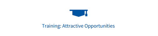 
				A symbol with the words “Training: attractive opportunities”