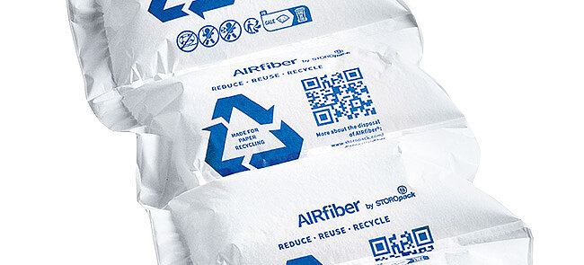 
			An air pillow made of paper