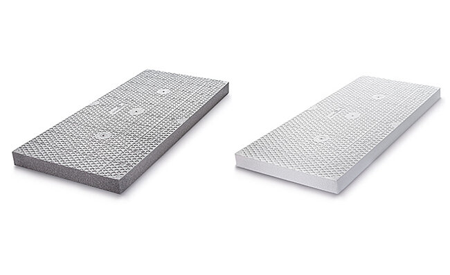 METICSplus lightweight drainage panels in dark and light variations.