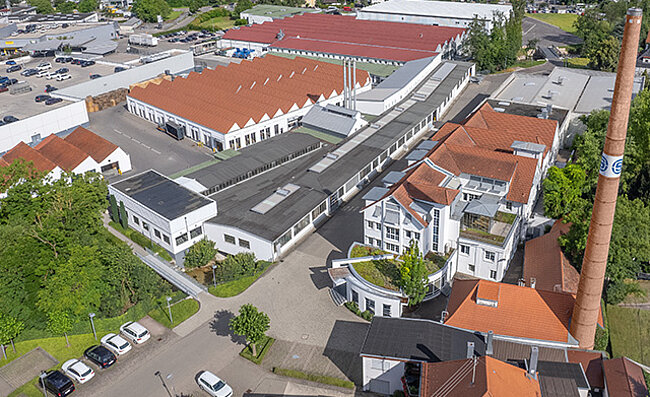 Aerial view of Storopack Metzingen facility.