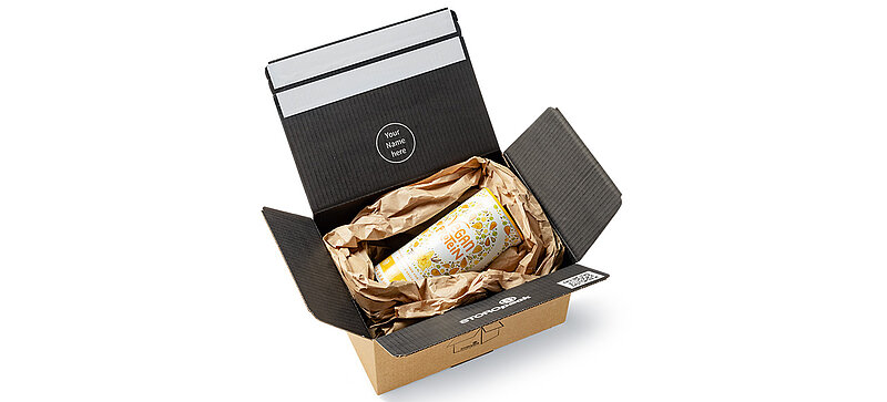 Shipping box with paper cushioning