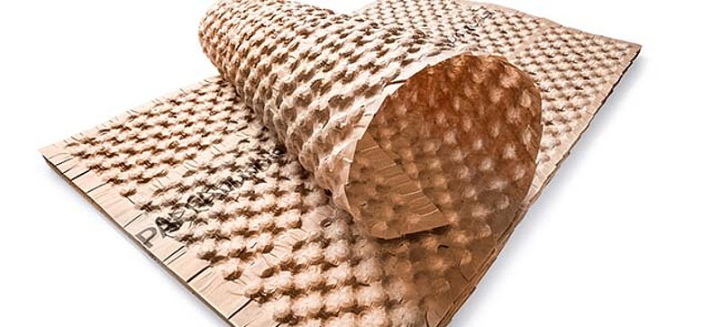 
		  Ein brauner Papierpolsterbogen