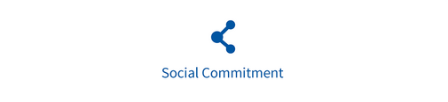 
				A symbol with the words “social commitment”