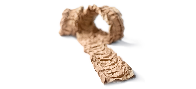 
			Paper cushioning material