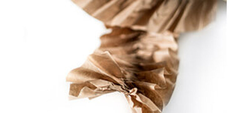 
		  A brown paper cushioning strip